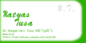 matyas tusa business card